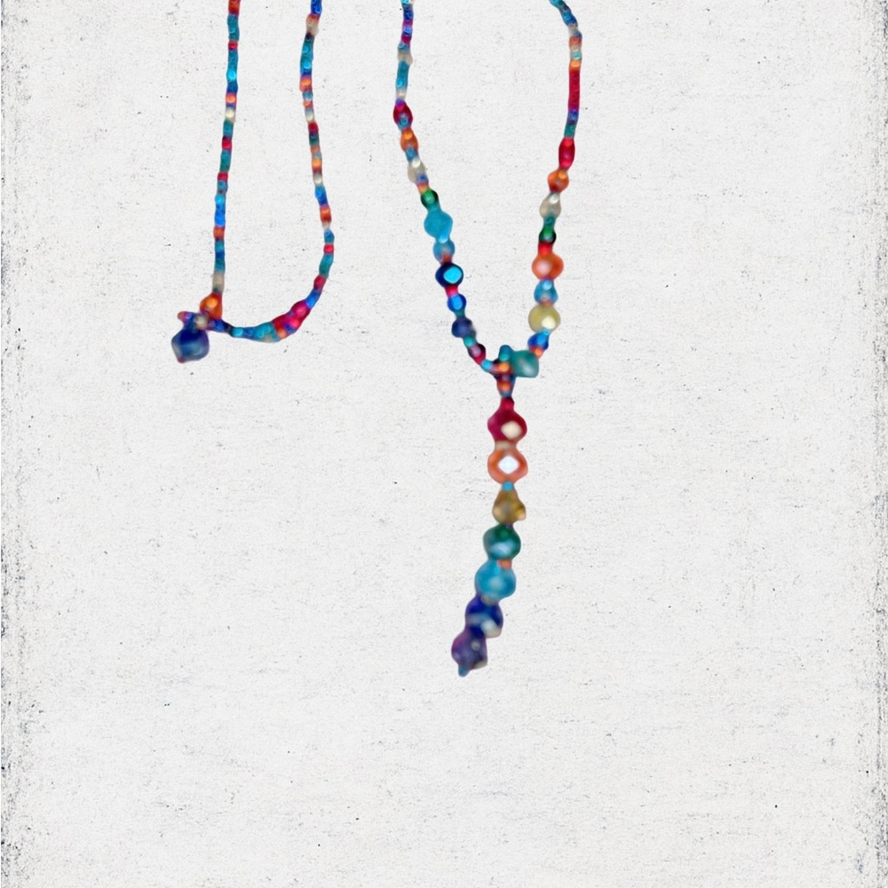 4401u. Rainbow Glass Crystal Necklace
